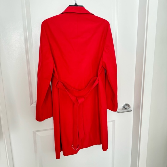 Bright Red Trench Coat - Picture 4 of 10